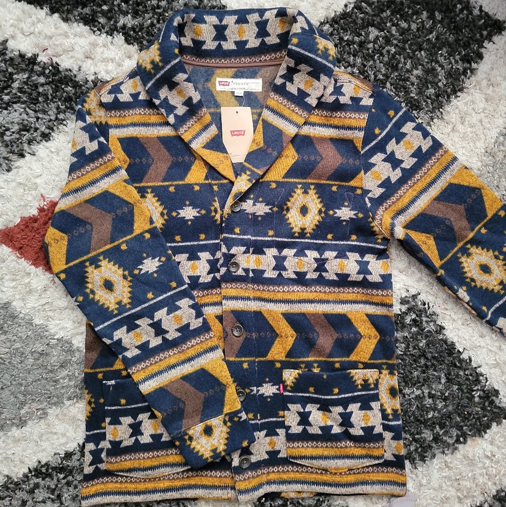 Levis Mina Tribal Pattern Fleece Cardigan